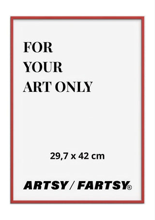 Red wooden frame 30x42 cm