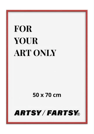 Red Wooden Frame 50x70 cm