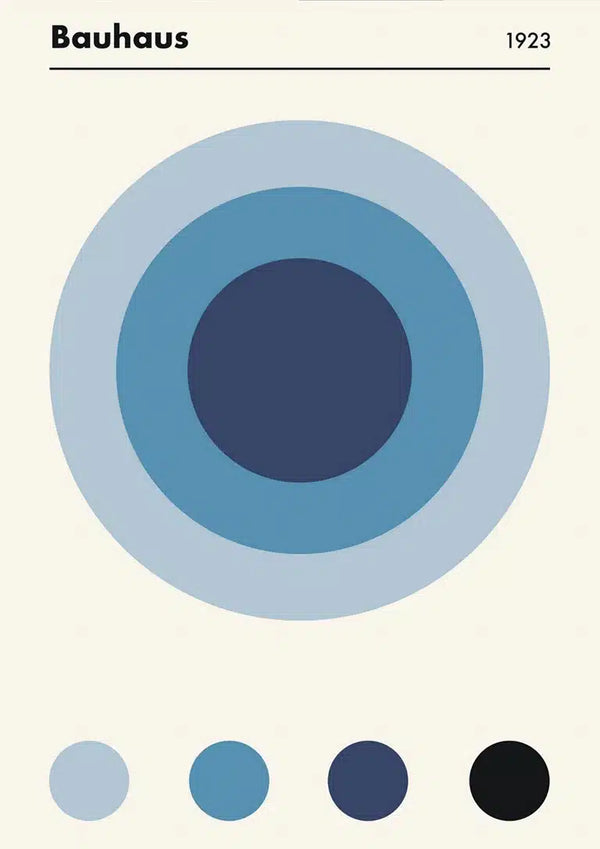 Bauhaus Blue 1923 poster