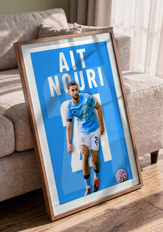 Ait-Nouri  - Manchester City Football Poster