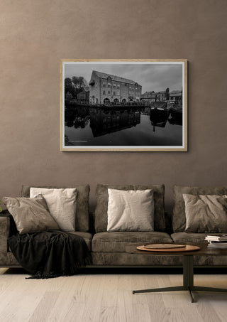 Canal Wharf in Black and White - Northern Gnome Photography