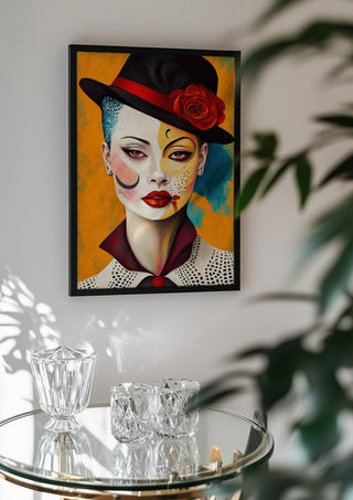 Hat and Red Rose - Tara Green
