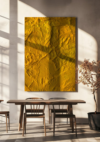 Das Licht in uns by Sophie Schillen hanging above a wooden dining table in warm sunlight