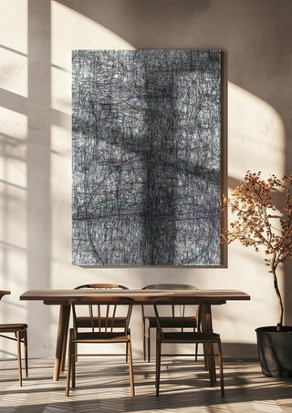 Targeted by Priit Ruttas hanging above a wooden dining table in warm sunlight