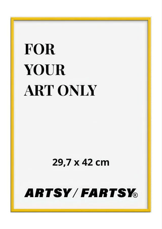Yellow Wooden Frame 30x42 cm