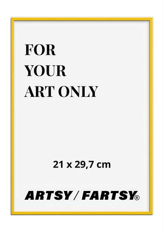 Yellow Wooden Frame 21x30 cm