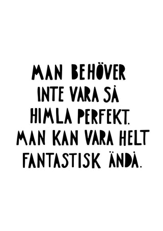 Fantastisk by Grafik bageri - black Swedish quote on white