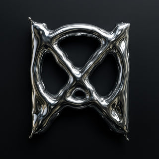 Liquid Chrome by Kristof ellertz - a looping form of polished chrome on black