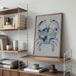 Coastal Blue Crab Painting - Nikita Jariwala