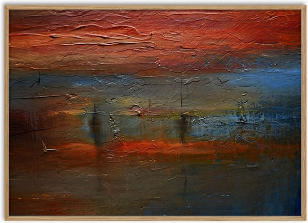 Red Horizon by Justyna Kopania - a band of deep red over blue-grey and brown in thick paint