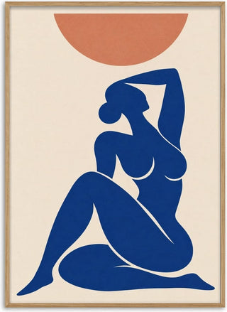 Abstract Nude Art Inspired by Henri Matisse, Minimalist Female Figure, Modern Matisse Style Artwork - TimlessArtworks