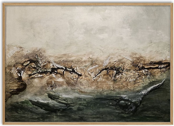Breath of nature by Sabine Halbrock - a craggy grey and brown ridge in heavy relief
