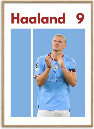 Haaland Man City Football Poster