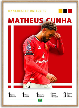 Matheus Cunha - Manchester United Football Poster