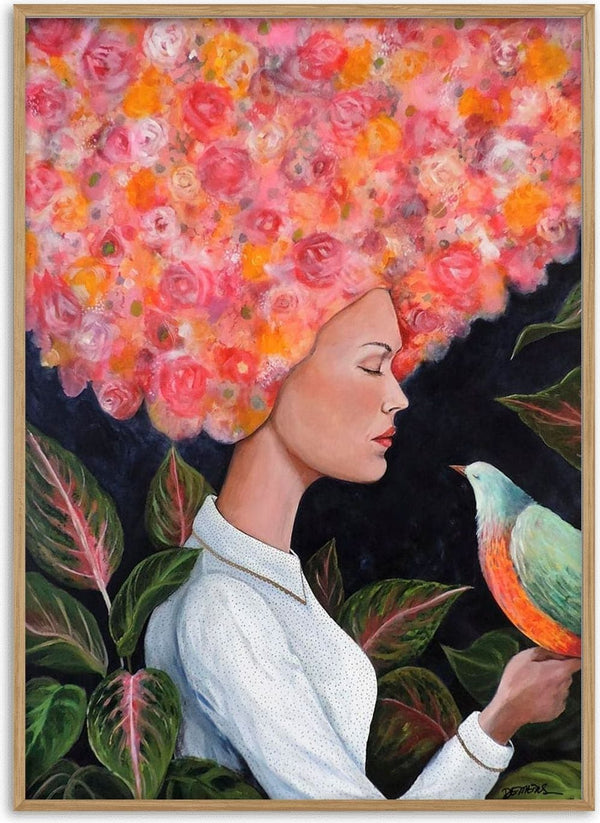 Cover of "Quand L'eleve Est Pret" by Sylvie Demers, featuring a woman with floral hair and a bird.