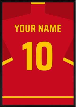 Spain – Personalised Football Shirt Poster