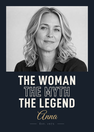 The Woman, The Myth, The Legend personalised photo poster – Midnight