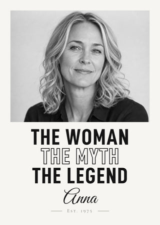 The Woman, The Myth, The Legend personalised photo poster – White