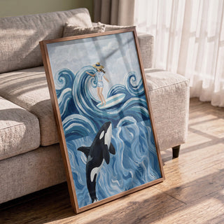 Surfer Girl and Orca - HUGO